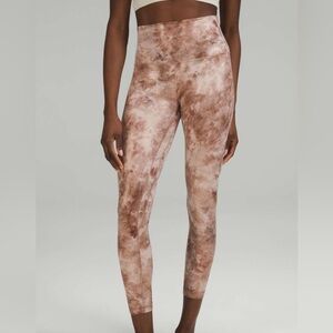 Lululemon Align High-Rise in Brown Tie-Dye Foil Print Size 12